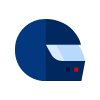 icon of a blue helmet for motorcycle insurance